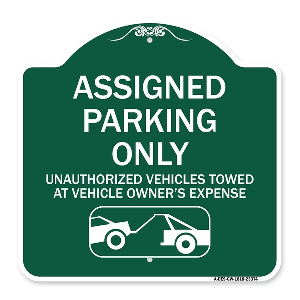 Parking Restriction Assigned Parking Unauthorized Vehicles Towed at Owner Expense, GW-1818-23374